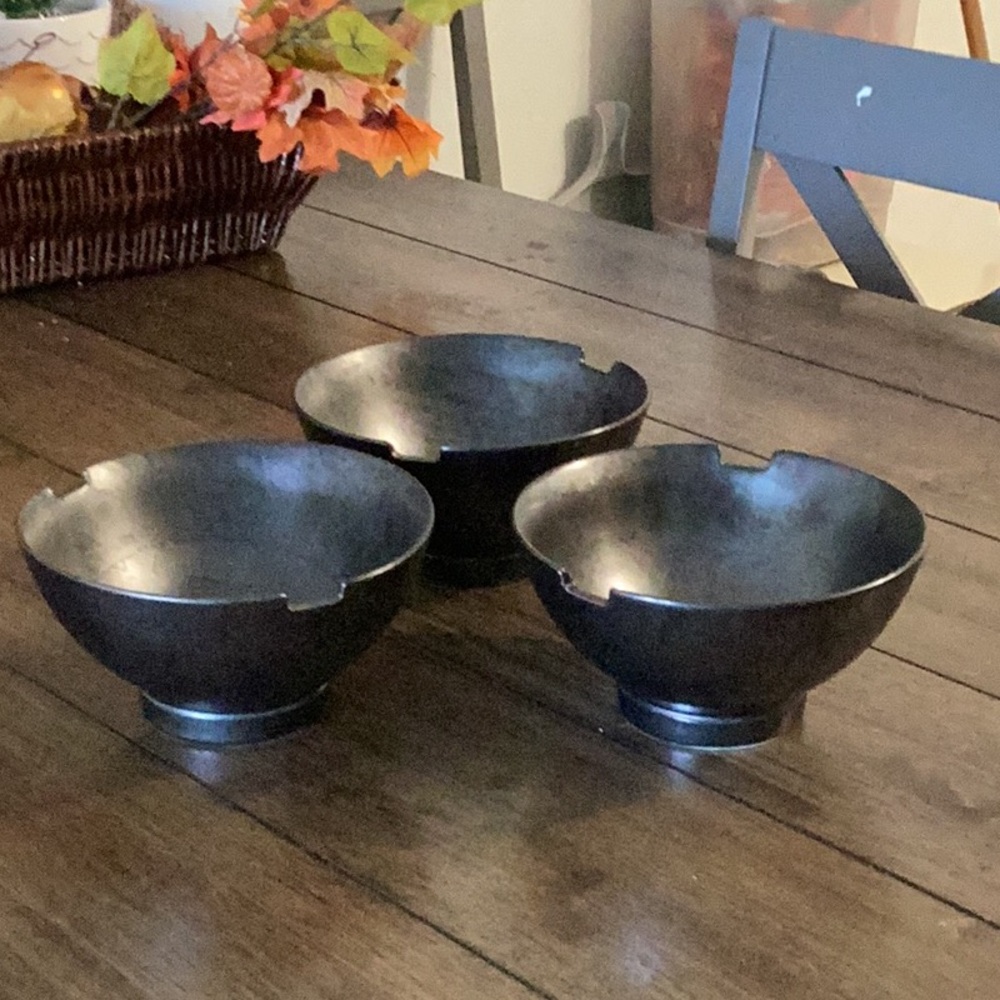 set of 3 BIA Cordon Bleu Soup Noodle Ramen Bowl Porcelain Stoneware